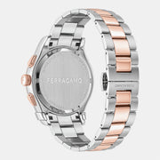 Salvatore Ferragamo 1927 Chrono Silver Dial Two Tone Steel Strap Watch for Men -  SFKZ00623