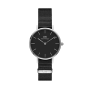 Daniel Wellington Petite Cornwall Black Dial Black Nylon Strap Watch For Women - DW00100248