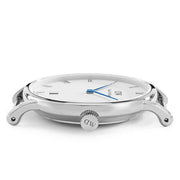 Daniel Wellington Dapper Reading Quartz White Dial Black Leather Strap Watch For Women - DW00100117