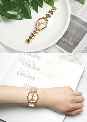 Daniel Wellington Iconic Link Unitone Rose Gold Dial Rose Gold Steel Strap Watch For Women - DW00100401