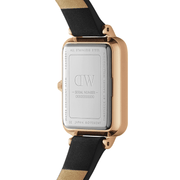 Daniel Wellington Quadro Pressed Sheffield Green Dial Black Leather Strap Watch For Women - DW00100439