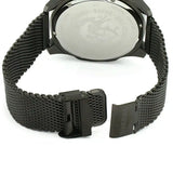 Diesel Mega Chief Chronograph Black Dial Black Mesh Strap Watch For Men - DZ4527