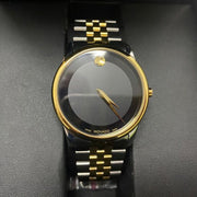 Movado Museum Classic Black Dial Two Tone Steel Strap Watch For Women - 0606605