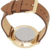 Coach Charles Gold Dial Brown Leather Strap Watch for Women - 14602433
