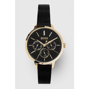 Hugo Boss Symphony Black Dial Black Mesh Bracelet Watch for Women - 1502601