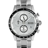 Hugo Boss Rafale Competitive Sport Chronograph Silver Dial Silver Steel Strap Watch for Men - 1513511
