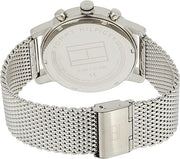 Tommy Hilfiger Kane Black Dial Silver Mesh Bracelet Watch for Men - 1710402