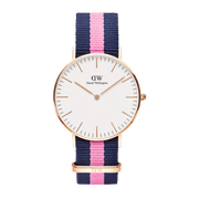 Daniel Wellington Classy Winchester White Dial Two Tone NATO Strap Watch For Women - DW00100065