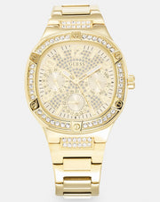 Guess Duchess Quartz Gold Dial Gold Steel Strap Watch For Women - GW0558L2