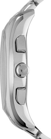Emporio Armani Velente Chronograph Quartz Silver Dial Silver Steel Strap Watch For Men - AR1702