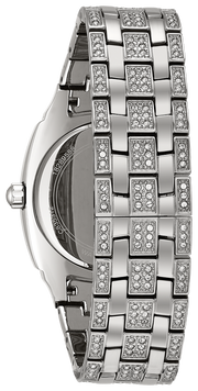 Bulova Crystal Collection Phantom Silver Dial Silver Steel Strap Watch for Men - 96C002