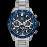 Tag Heuer Carrera Chronograph Blue Dial Silver Steel Strap Watch for Men - CBG2A11.BA0654