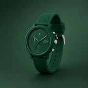 Lacoste 12.12 Chronograph Green Dial Green Silicon Strap Watch for Men - 2011245