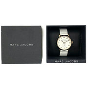 Marc Jacobs Baker White Dial White Leather Strap Watch for Women - MBM1283