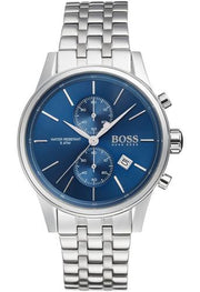 Hugo Boss Jet Chronograph Blue Dial Silver Steel Strap Watch for Men - 1513384