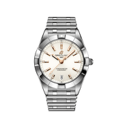 Breitling Chronomat 32 Diamonds White Dial Silver Steel Strap Watch for Women - A77310101A3A1