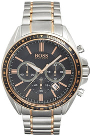 Hugo Boss Driver Sport Chronograph Grey Dial Two Tone Steel Strap Watch for Men - 1513094