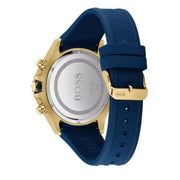 Hugo Boss Admiral Chronograph Blue Dial Blue Rubber SIlicon Strap Watch for Men - 1513965