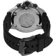 Emporio Armani Diver Chronograph Black Dial Black Silicone Strap Watch For Men - AR11515