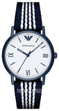 Emporio Armani Kappa White Dial Two Tone NATO Strap Watch For Men - AR80005