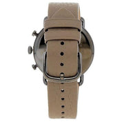 Emporio Armani Aviator Chronograph Grey Dial Beige Leather Strap Watch For Men - AR11107