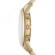 Emporio Armani Renato Chronograph White Dial Gold Steel Strap Watch For Men - AR11332