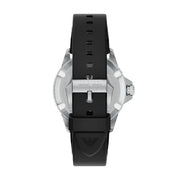 Emporio Armani World Explorer Solar Black Dial Black Silicone Strap Watch for Men - AR11788