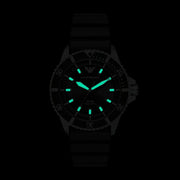 Emporio Armani World Explorer Solar Black Dial Black Silicone Strap Watch for Men - AR11788