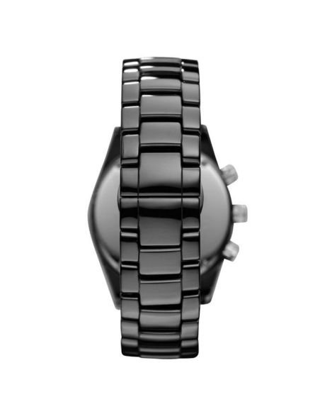 Emporio Armani Black Ceramic Chronograph Black Dial Watch For Men
