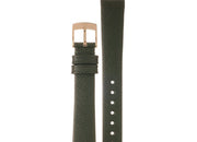 Emporio Armani Retro Champagne Beige Dial Green Leather Strap Watch For Women - AR1726