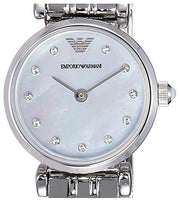 Emporio Armani Gianni Blue Dial Silver Steel Strap Watch For Women - AR1961