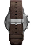 Emporio Armani Sportivo Chronograph Black Dial Brown Leather Strap Watch For Men - AR2462