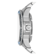 Emporio Armani Sea Explorer Meccanico Automatic Blue Dial Silver Steel Strap Watch For Men - AR60059