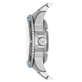 Emporio Armani Sea Explorer Meccanico Automatic Blue Dial Silver Steel Strap Watch For Men - AR60059