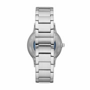 Emporio Armani Renato Automatic Blue Dial Silver Steel Strap Watch For Men - AR60037