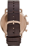 Emporio Armani Aviator Quartz Black Dial Brown Leather Strap Watch For Men - AR11337