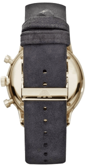 Emporio Armani Gianni Beige Dial Grey Leather Strap Watch For Men - AR0386