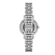 Emporio Armani Meccanico Gianni T-Bar Automatic Silver Dial Silver Steel Strap Watch For Women - AR60022