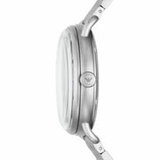 Emporio Armani Aviator Skeleton Blue Dial Silver Mesh Bracelet Watch For Men - AR60024