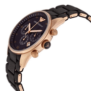 Emporio Armani Sportivo Black Dial Black Steel Strap Watch For Men - AR5905