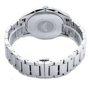 Emporio Armani Valente Quartz Black Dial Silver Steel Strap Watch For Men - AR11086