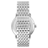 Emporio Armani Aviator Skeleton Blue Dial Silver Mesh Bracelet Watch For Men - AR60024