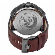Diesel Mr Daddy Chronograph Blue Dial Brown Leather Strap Watch For Men - DZ7314