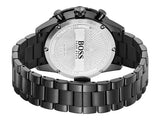 Hugo Boss Aero Chronograph Black Dial Black Steel Strap Watch for Men - 1513771
