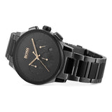 Hugo Boss Peak Chronograph Black Dial Black Steel Strap Watch for Men - 1513814