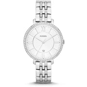 Fossil Jacqueline White Dial Silver Steel Strap Watch for Women - ES3545