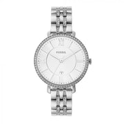 Fossil Jacqueline White Dial Silver Steel Strap Watch for Women - ES3545