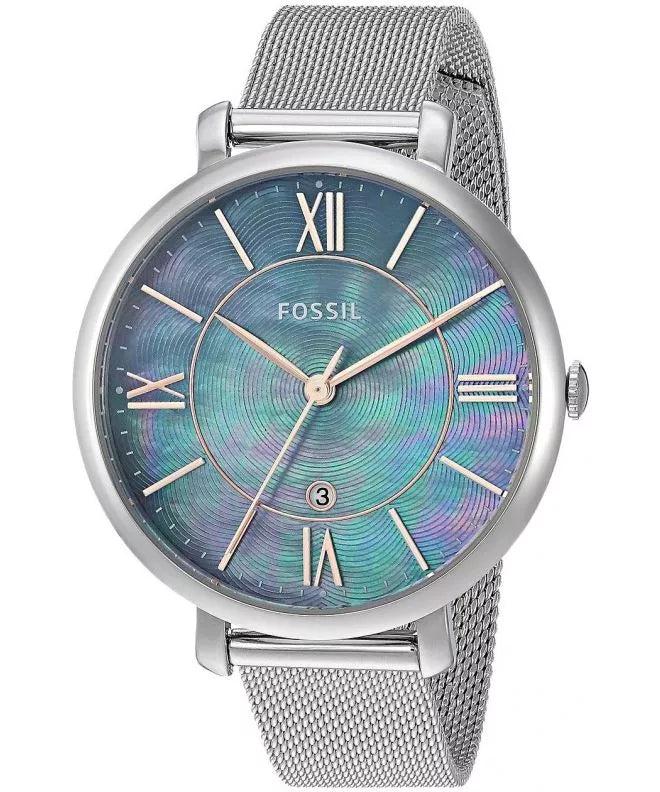 FOSSIL 時計 Fossil Jacqueline Mother of Pearl Blue Dial Silver Mesh Strap