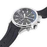 Hugo Boss Globetrotter Chronograph Black Dial Black Silicone Strap Watch for Men - 1513820