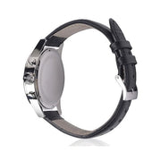 Hugo Boss Jet Chronograph White Dial Black Leather Strap Watch for Men - 1513282